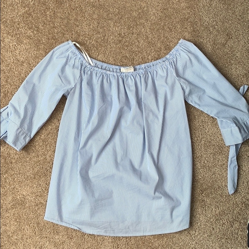 Off the Shoulder Dress Shirt - Worn Once